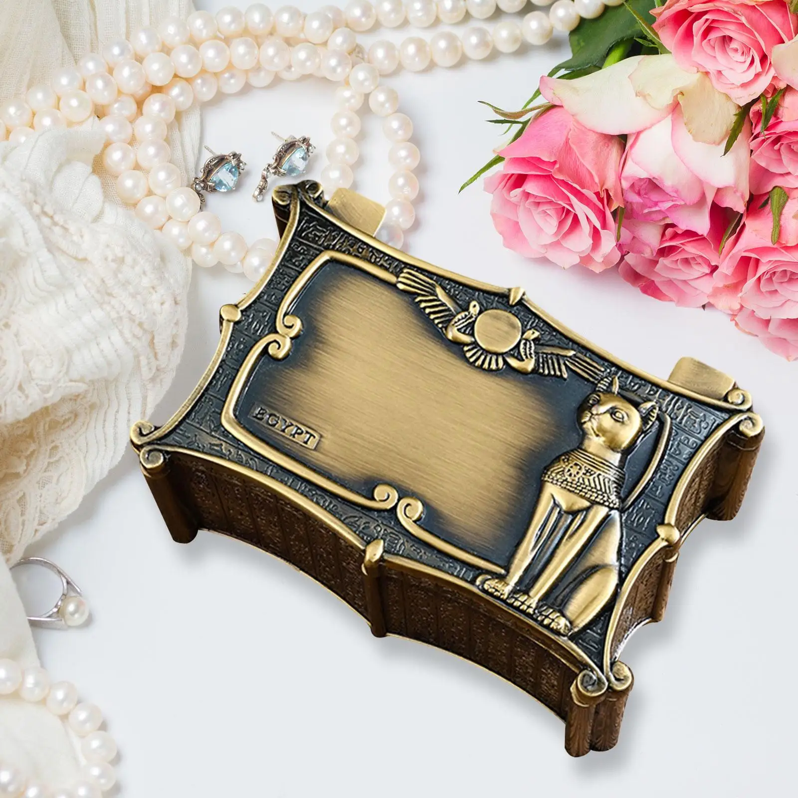

Metal Jewelry Box Jewelry Organizer for Bracelets Stud Earrings Brooches