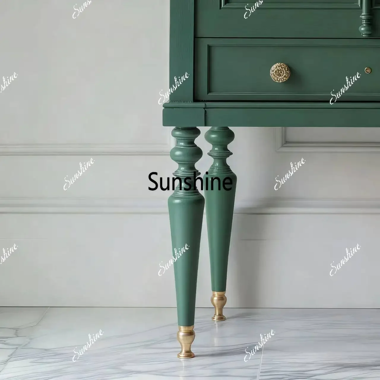 

French retro solid wood dining side cabinet double door locker living room medieval decorative cabinetTJ