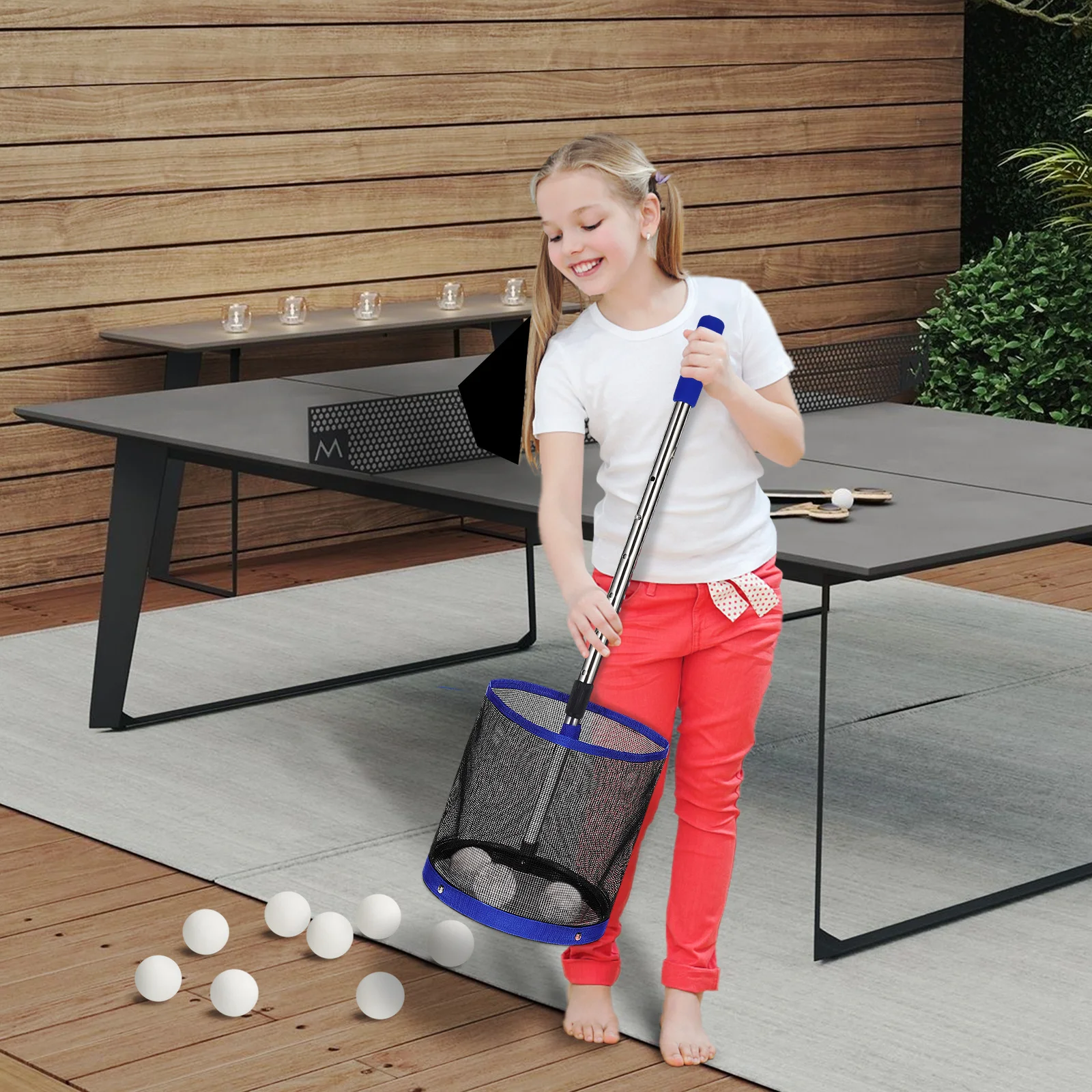 

Balls Collector Pong Catcher Adjustable Design Holds 120 Balls Durable Material Easy Carry Save Time Energy Pong Catcher