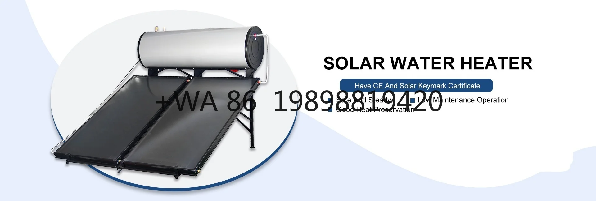 300-Liter Flat Plate Solar Boiler Pressurized Hot Water Geyser System Tablet Solar Collector Hotel Use Freestanding