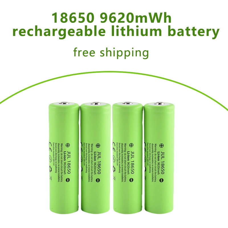 3.7v 18650 Button Top Type 9620mAh Rechargeable battery 18650 lithium battery Safe, environmentally friendly, and recyclable