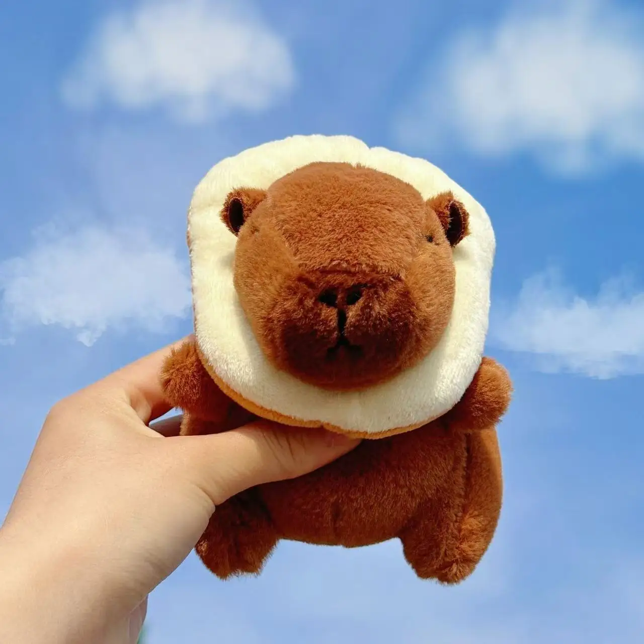 Kawaii Capybara Plush Toys Cute Capybara Bag Pendant Keychain Kids Backpack Decor Party Birthday Christmas Gift Fluffty Doll Toy