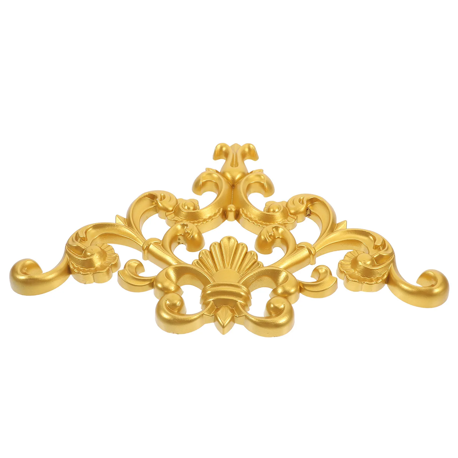 PVC Carved Flower Applique Elegant Plastic Onlay Ornament for Ceiling Wall Door Cabinet Wardrobe Furniture Home Decorative