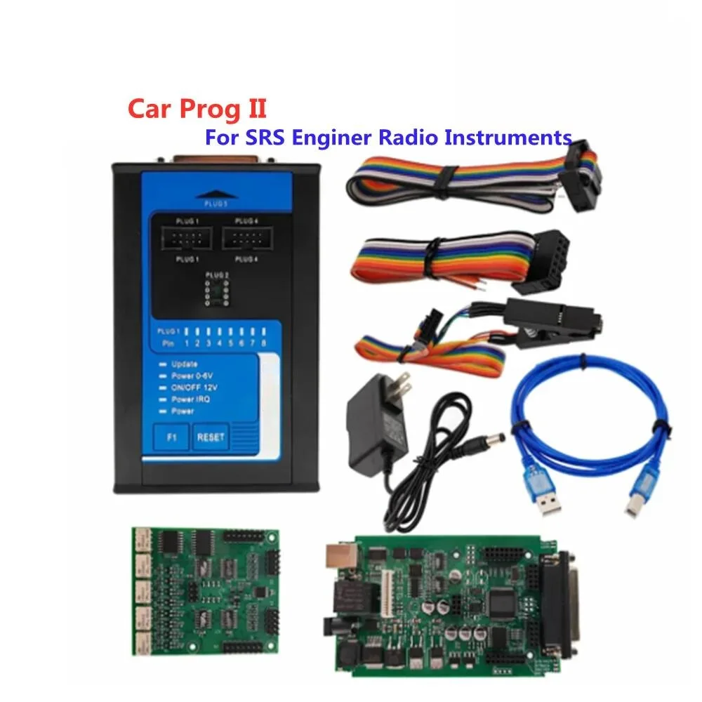 Best Carprog 2 OBD2 Programmer CarProg2 20Airbag SRS Reset Crash Data Immo Off Engine Instruments Read Save Carprog II ECU Tools