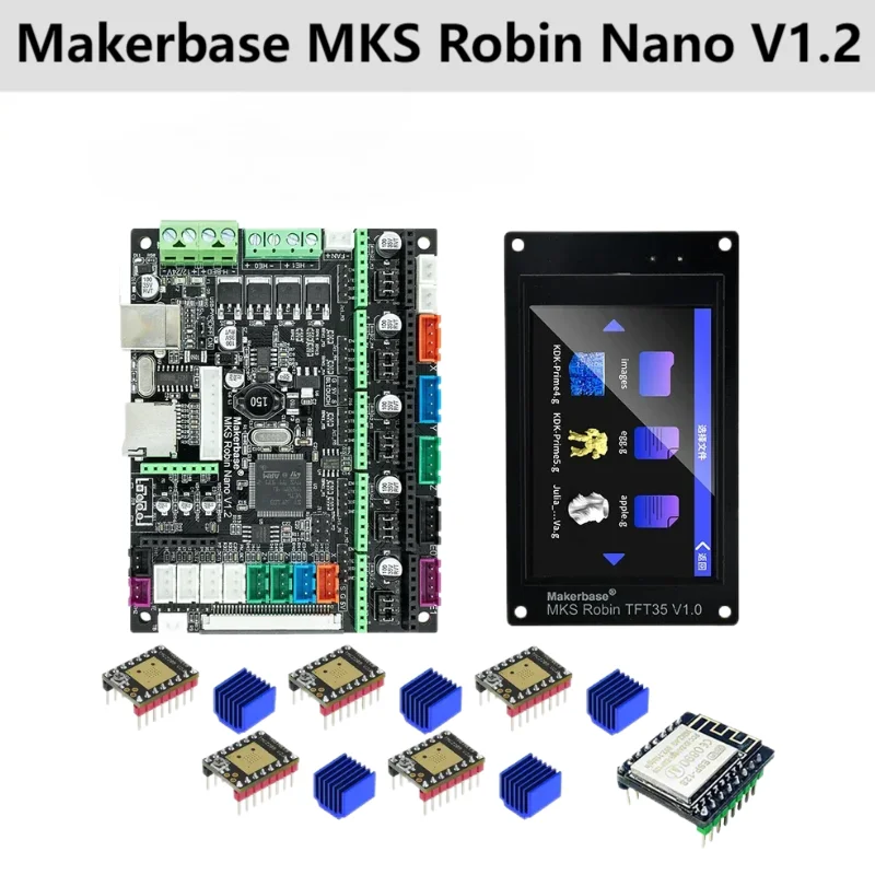 Robin Nano V1.2 Makerbase MKS 3D Printer Control Board 32Bit Motherboard TFT 3.5 Touch Screen TMC2209 Driver Support Marlin2.0