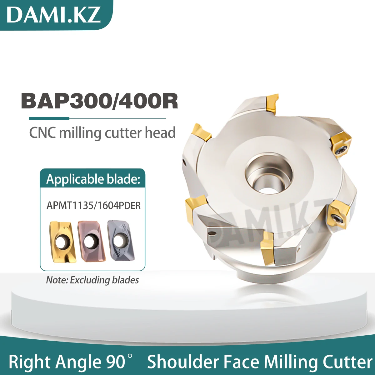 CNC Lathe Tools Right Angle Milling Cutter Head BAP300R BAP400R 40/50/63/300/250High Quality T4/T6 Milling Cutter Precision Face