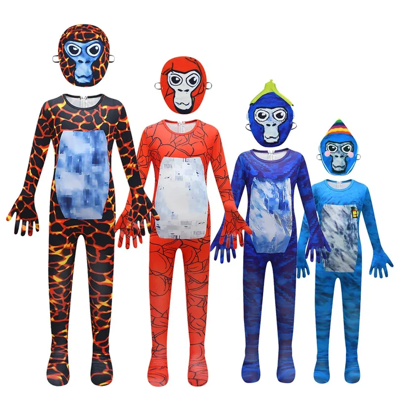 L2025l هالوين VR لعبة الغوريلا علامة بذلة الأطفال مضحك هالوين حفلة عيد ميلاد Monke تأثيري حلي الأولاد أنيمي الكرتون B #1