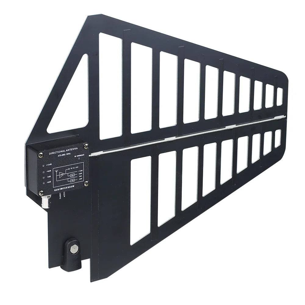 Leicozic 2 قطعة هوائي طاقة اتجاهي نشط U8866 مع مفتاح كسب 500-950 ميجا هرتز 12 فولت مدخل للميكروفون اللاسلكي UHF