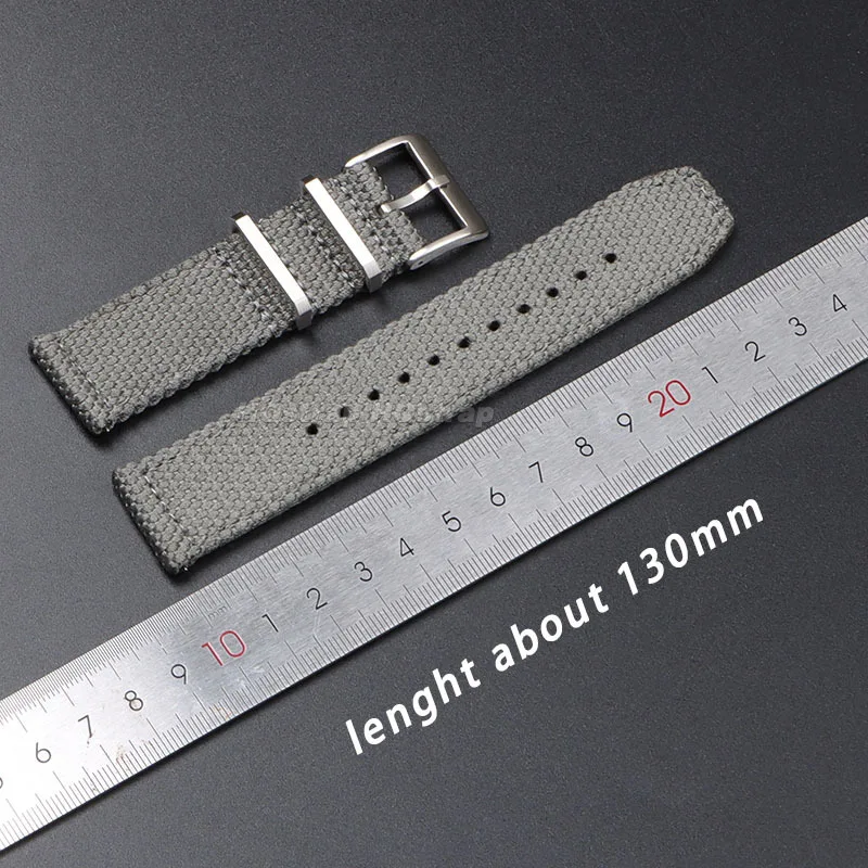 면 나일론 밴드 소프트 캔버스 스트랩, 범용 퀵릴리즈 밀리터리 스포츠, 편안한 손목 밴드 교체 팔찌, 20mm, 22mm