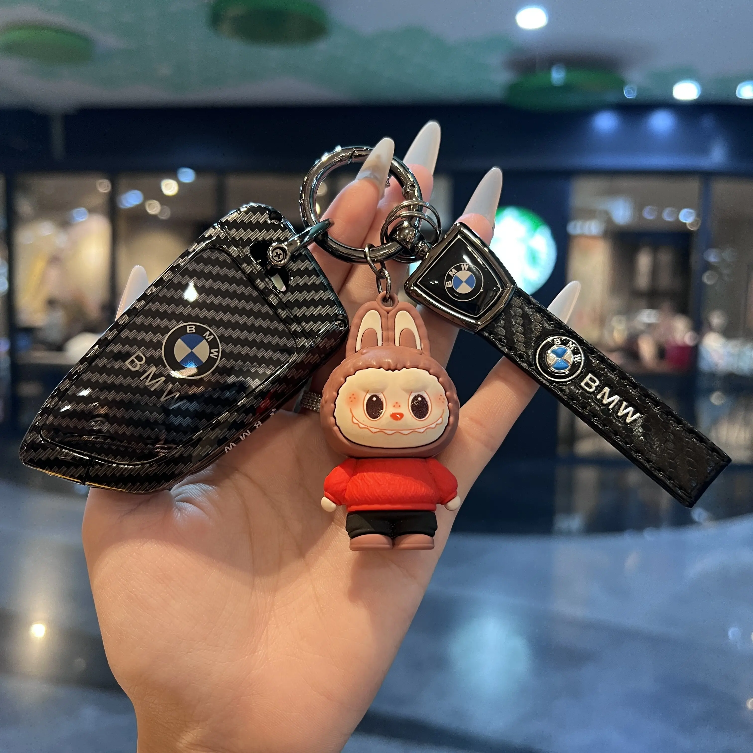 High-End BMW Key Case Compatible with 5 Series 3 Series 7 Series X1 X2 X3 X4 X5 X6 X7 530 325i I3 Car Buckle Package Accessory