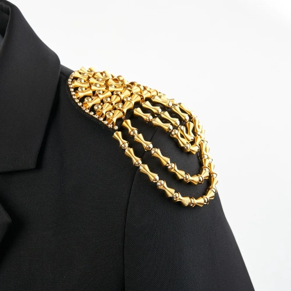 Classic Stars Tassel Epaulettes Dynamic Visual Effects Group Uniform Collocations Shoulder Board Fancy Looks Formal Event Dress