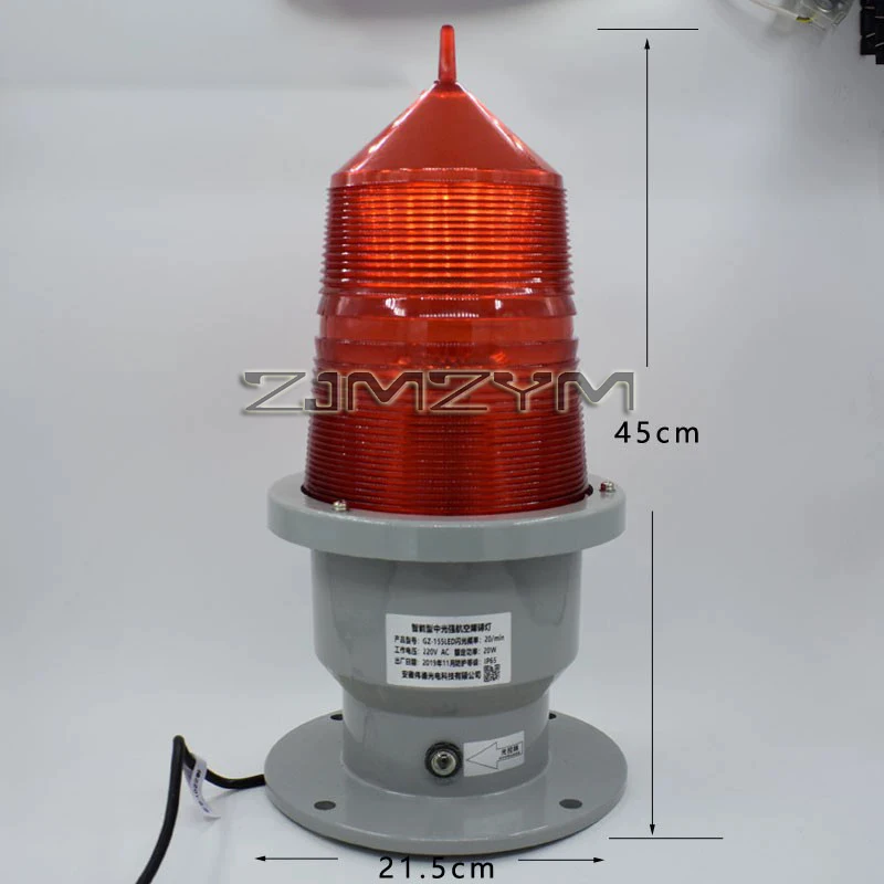 Lumière de Navigation solaire, lumière d'obstruction d'aviation, clignotant, mise en évidence intelligente, tour d'avertissement, Signal lumineux 12V 48V 220V