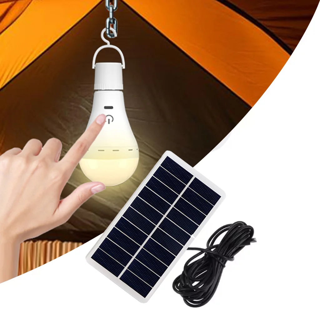 Solar-Powered Waterproof Light - USB Charged, Hanging Design for Outdoor Camping | Emergency Ready, Super Bright & Long-Lasting