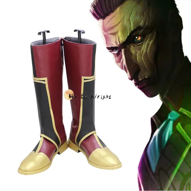 Cosplays Game Anime Silco Arcane Cosplay Accessories For Man Halloween Carnival Party Suit Uniforms Shoes Wi ML8446v;6,a'3.k;8,