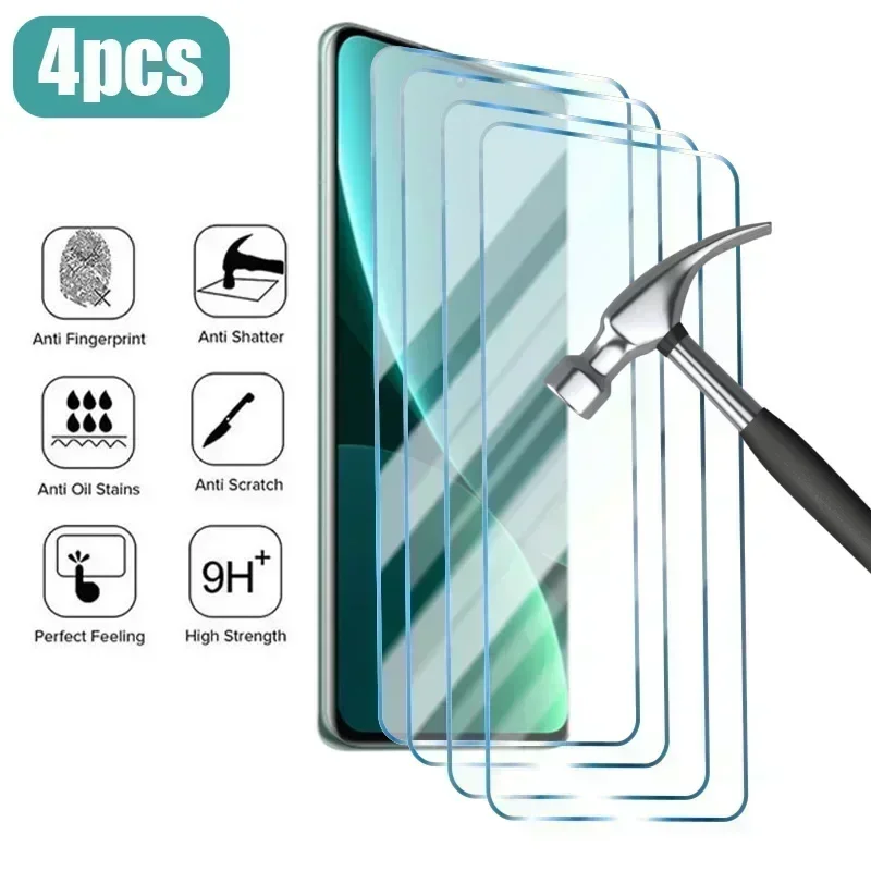 4PCS Gehärtetem Glas Für Xiaomi Poco X5 Pro F4 X4 X3 GT F3 M5 M5S Screen Protector Für poco M4 M3 X4 Pro 5G X3 NFC F2 Pro glas