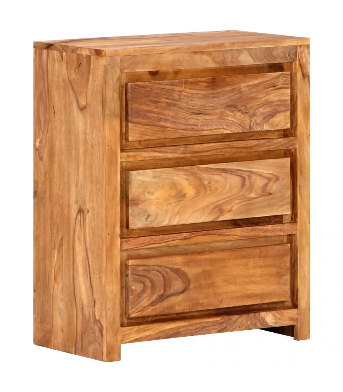 Acacia solid wood comfortable drawers 60x33x75 cm