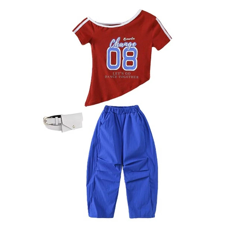 Kinderen Ballroom Dans Pakken Meisjes Jazzdans Kostuum Kids Cool Hip Hop Kleding Groep Prestaties Kpop Outfits SL13335