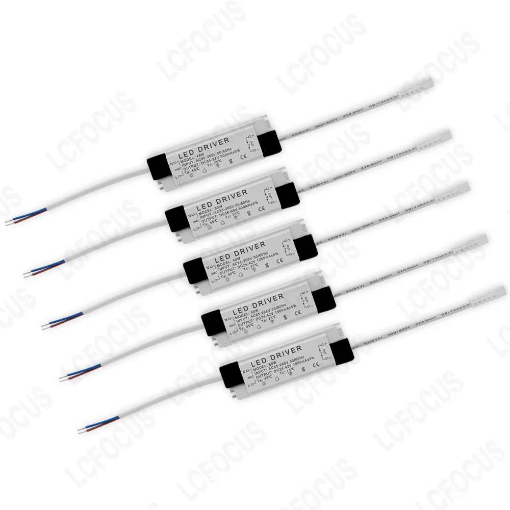 

600mA 900mA 1200mA 1500mA 1800mA LED Driver DC 54-87V 36-65V 24-42V Power Supply For 30W 40W 48W 50W 60W Lighting Transformers