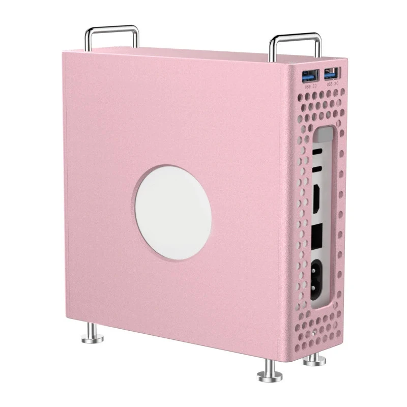 هيكل لجهاز Mac Mini M4/M4 Pro 2024 حافظة كمبيوتر عمودية من الألومنيوم واقية ضد الغبار حامل تخزين لتقوم بها بنفسك جزء الكمبيوتر