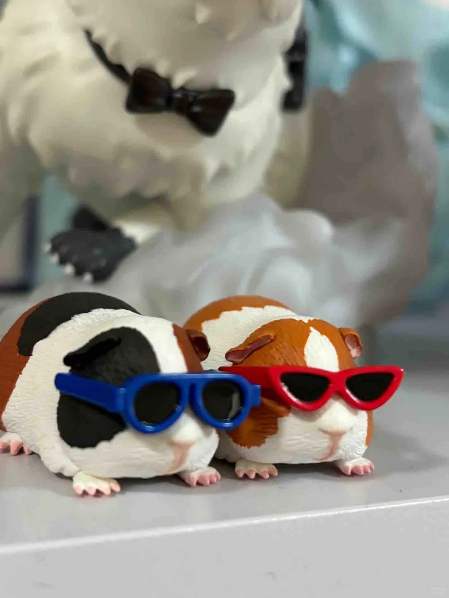 

Морская свинка с солнцезащитными очками, слепая коробка, милая мини-фигурка аниме, модель игрушки, Kawai, украшение для рабочего стола, коллекция, подарок-сюрприз