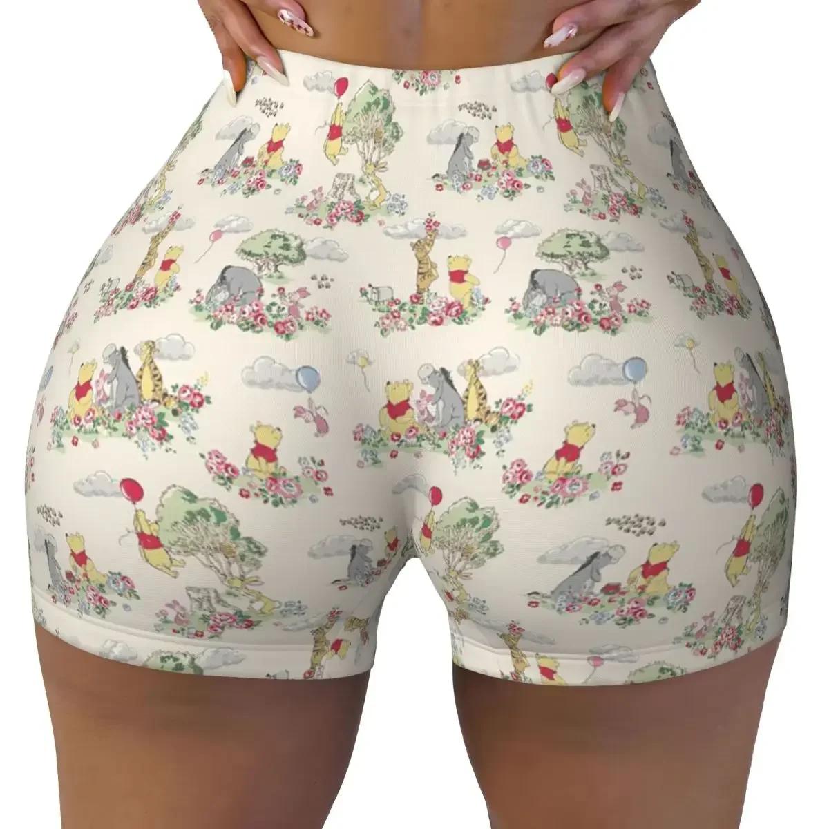 

Custom Tigger Winnie The Pooh Cartoon Animation Workout Shorts for Women Gym Volleyball Running Yoga Shorts