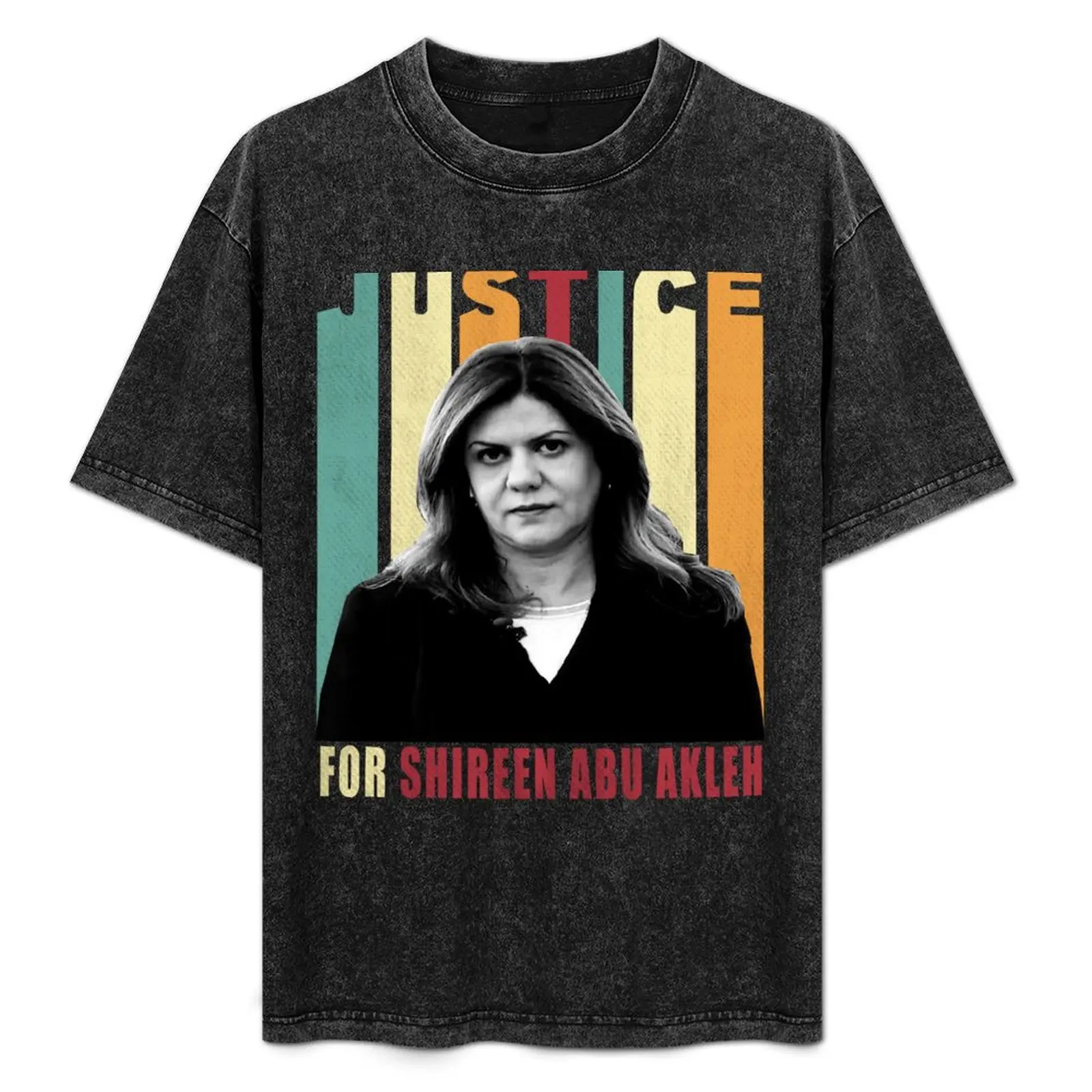 

Футболка RIP Shireen Abu Akleh - We Are All Shireen Abu Akleh - Justice For Shireen Abu Akleh, большая и высокая футболка с коротким рукавом