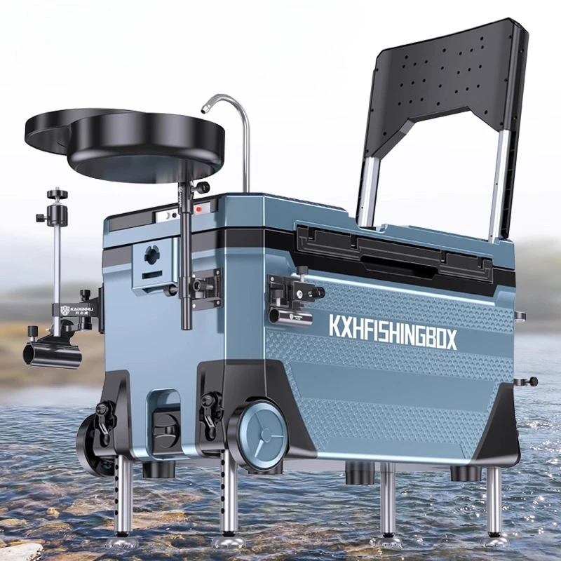 

Сверхлегкий полный набор рыболовных коробок, многофункциональный ящик для снастей с функцией сиденья, складное портативное уличное снаряжение