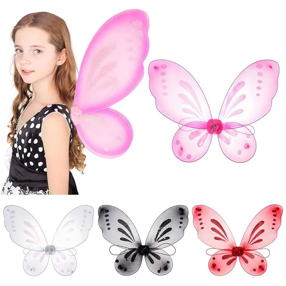 Birthday Party Favor for Kids Halloween Fairy Wings Butterfly Fairy Dress-Up Wings Costume Accessories