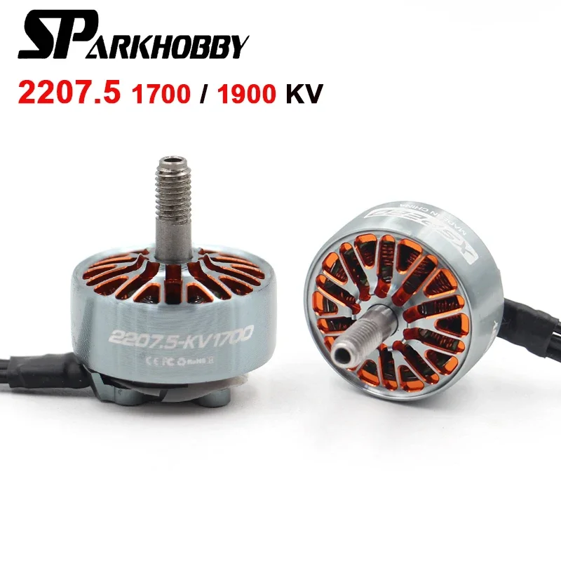 

SPARKHOBBY XSPEED 2207.5 22075 1700KV 1900KV 2450kv 4~6S Lipo FPV Brushless Motor For 5inch Propeller GF51466 Quadcopter Drones