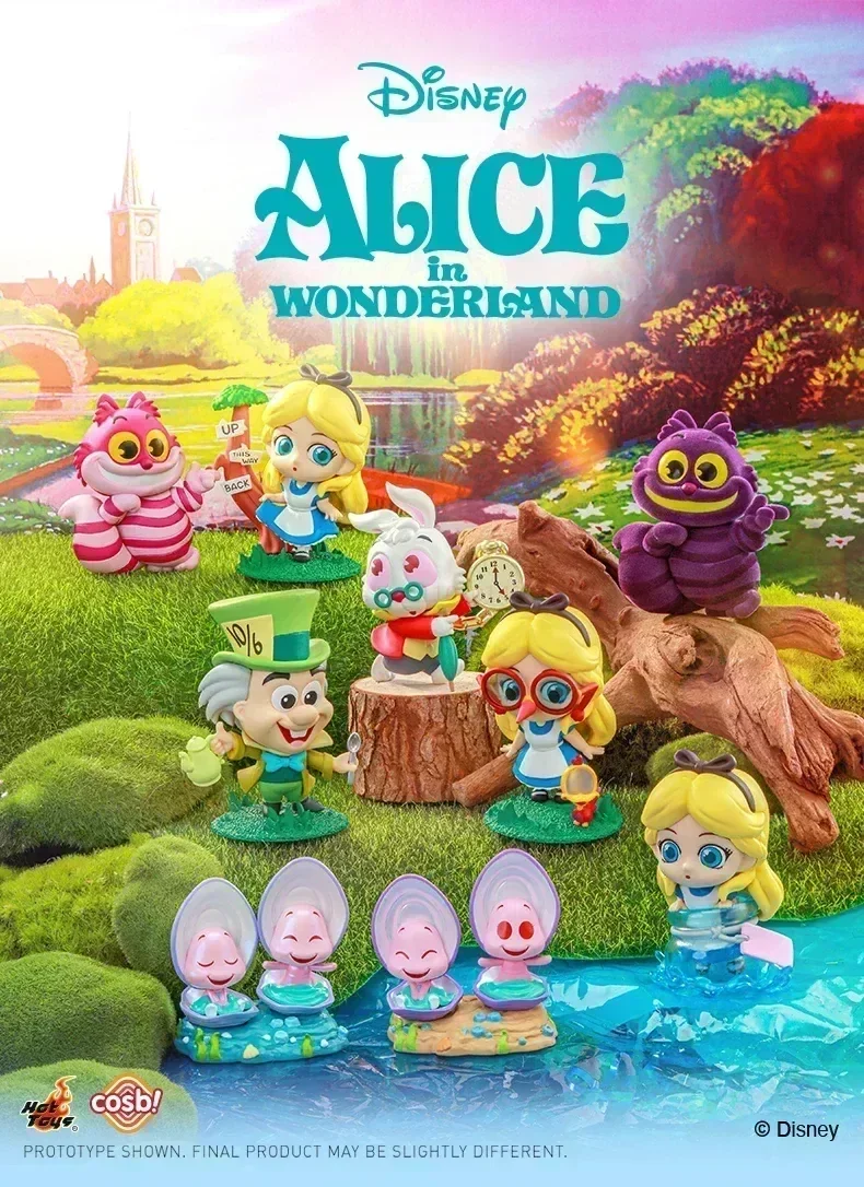 Alice no País das Maravilhas Cosbi Blind Box Brinquedos, Mini Figuras Anime, Coleção Periférica dos Desenhos Animados, Brinquedos para Presentes do Dia dos Namorados, Disney, Hot