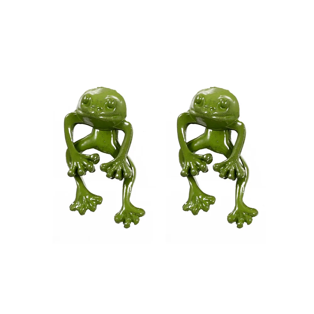 New Creative Cute Frog  Stud Earrings for Women Girls Animal Gothic Punk Piercing Female Party Accessories Jewelry Gift