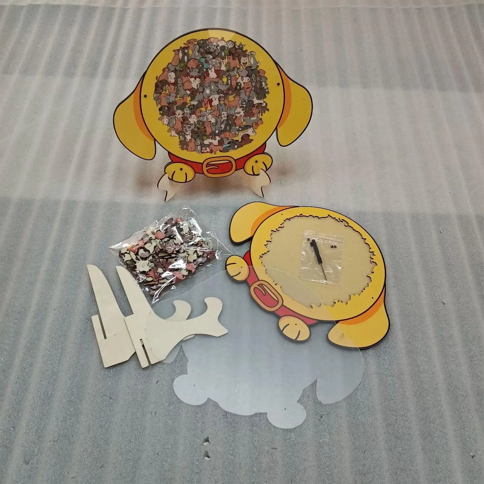 大人のための動物パズル カラフルな犬の額入りボードゲーム 木製のカラフルな動物ジグソーパズル 大人、若者、高齢者、友人向け