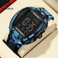 LIGE Men's Fashion LCD Digital Wristwatch Men 50m Waterproof Sports Silicone Strap Watches for Man Casual Electronic Male Clock