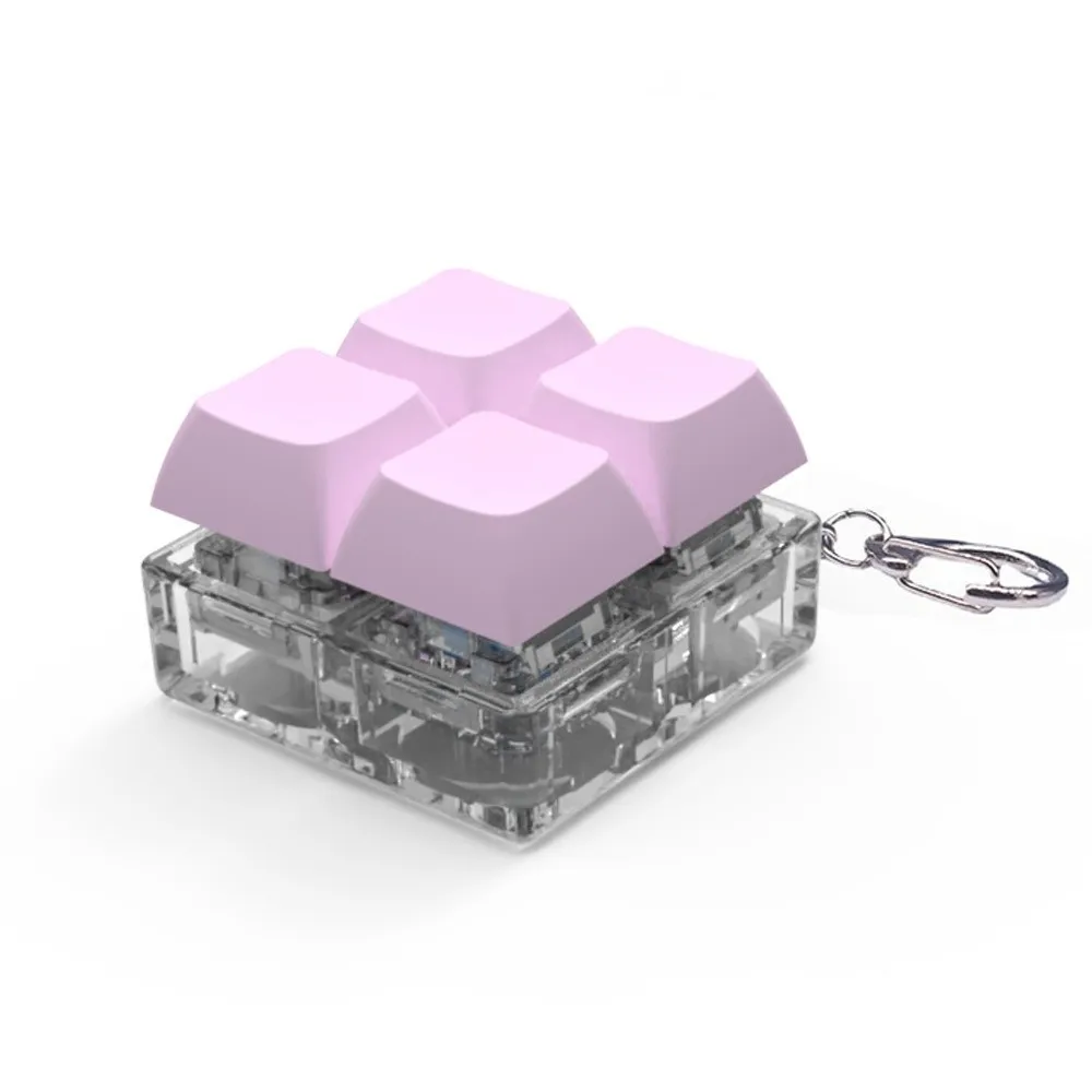 

Многоцветная DIY клавиатура, брелок для ключей, снятие стресса, колпачок для клавиатуры на палец, 4 клавиши, кнопка, кликер, игрушка для взрослых