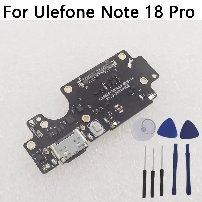 

New Original Ulefone Note 18 Pro USB Board Base Dock Charging Charge Port Board Microphone For Ulefone Note 18 Pro Smart Phone