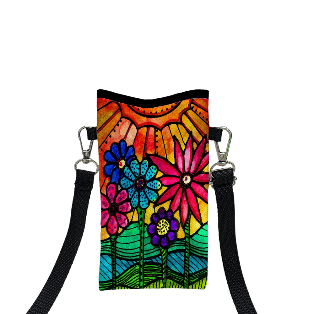 

Vibrant Mexican Cactus Crossbody Bag Print Phone Walletwith Adjustable Shoulder Strap Unisex Design for DailyUse,Travel,Gift6.20