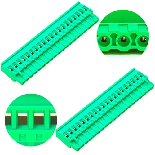 

5.0mm Phoenix Connector 20 Pin, Green PCB Screw Terminal Block Connector Screw (1Pcs 5.0M-ZK-20P)