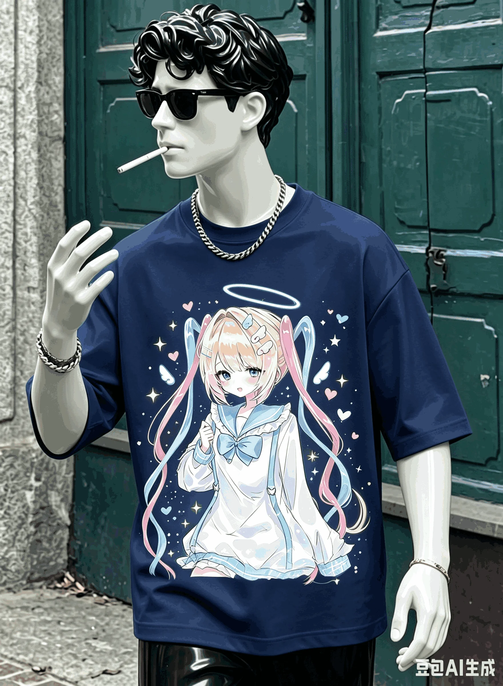 Needy Streamer Overload Übergroßes Unisex-T-Shirt mit Grafikdruck und Rundhalsausschnitt für Männer und Frauen, hochwertig, Y2k, kurze Ärmel, atmungsaktiv – Detail 17
