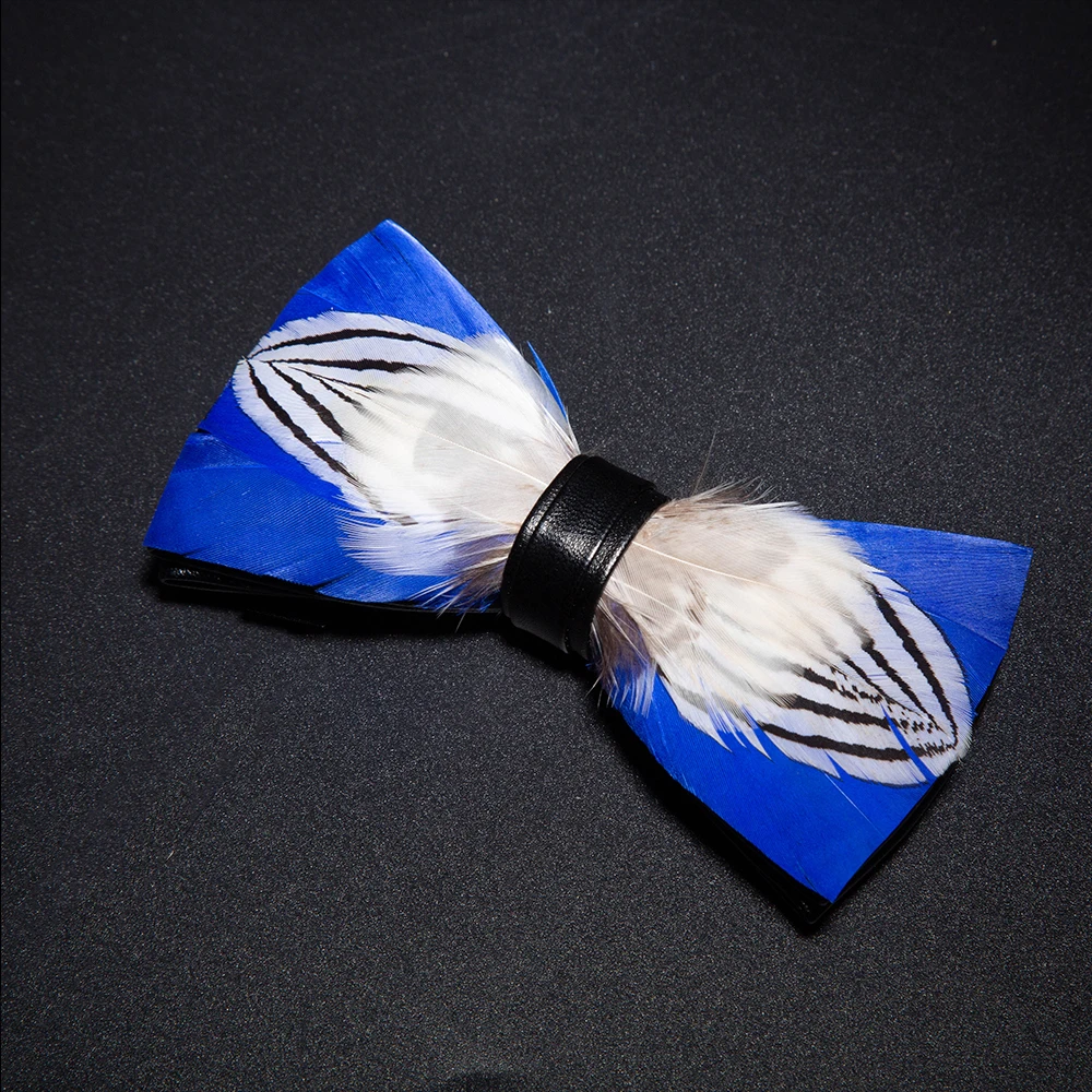 JEMYGINS Neue Design männer Hochzeit Fliege Mode Handgemachte Feder BowTie Geschenk für Geburtstag Party Männer Fliege Anzug Zubehör – Detail 15