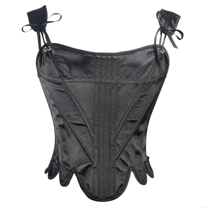 lxad corsets สำหรับผู้หญิง satins overbust corset ด้านบน bustier lingeires กระดูกลูกไม้ขึ้นด้านหลัง body bustier crop tops