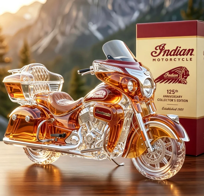Handmade Motorcycle Shaped Wine Decanter, Transparent Glass Spirits Bottle, Bar Table Display Ornament for Whiskey Bourbon