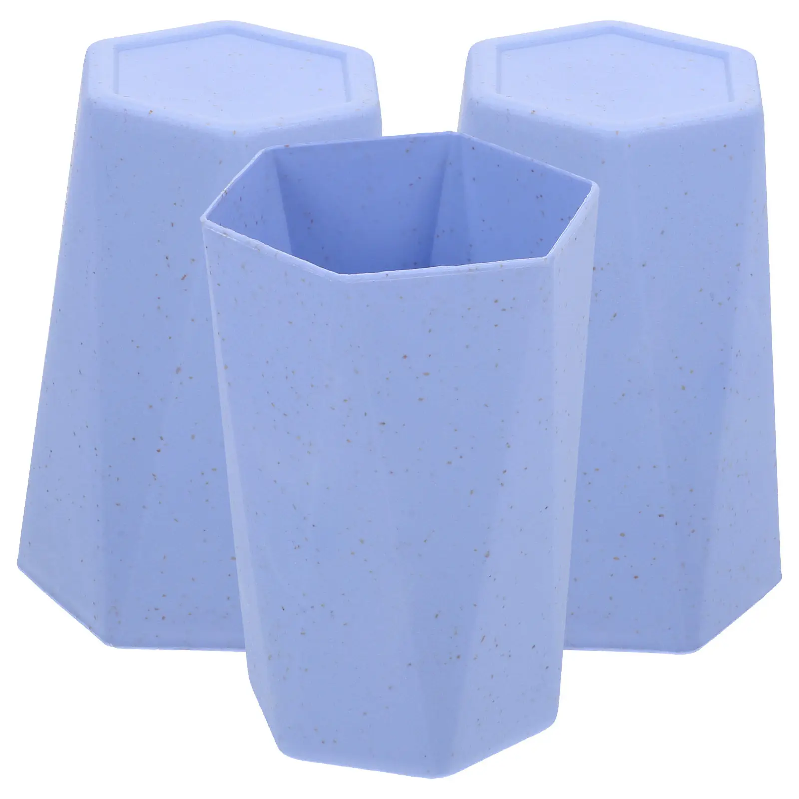 3Pcs Bathroom Toothbrush Cups Practical Design Smooth Surface Travel Use Plastic Mouthwash Cup Holder Mouthwash Cup