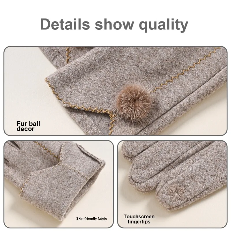 Women s Winter Gloves Cold Resistant Windproof Touch Screen Compatible for Outdoor Cycling and Daily Commuting