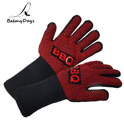 Heat-Resistant BBQ Silicone Gloves BalmyDays
