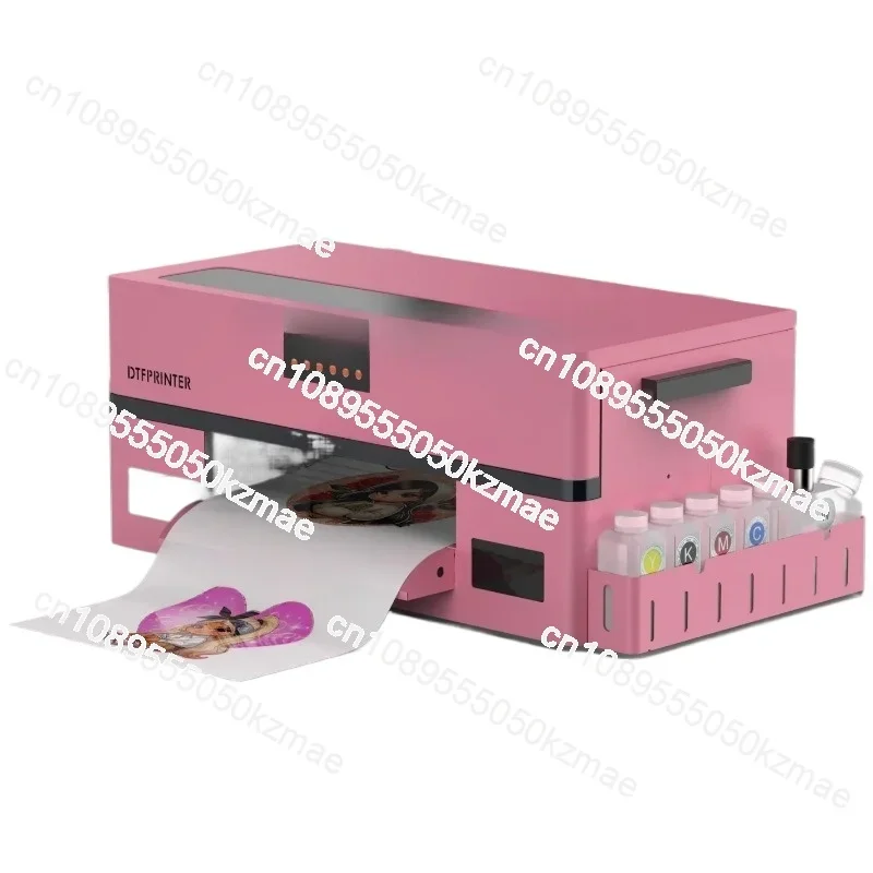 Suitable for 13 inch XP600 pink DTF clothing printer A3 thermal transfer film with powder vibration T-shirt printer DTF