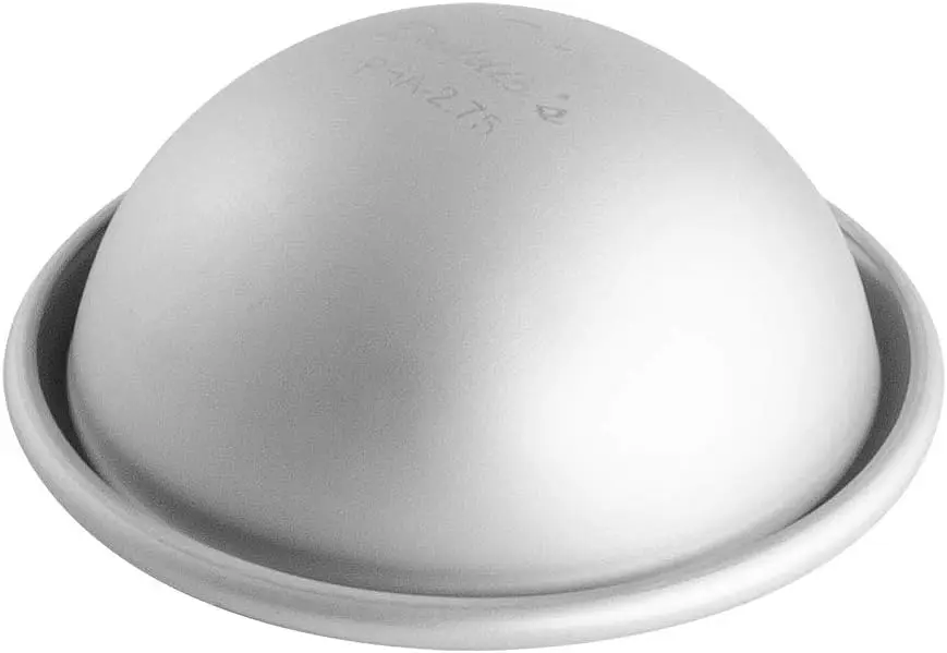 

Cake Hemisphere Pan, 2.75 x 1.4 Inch, Silver