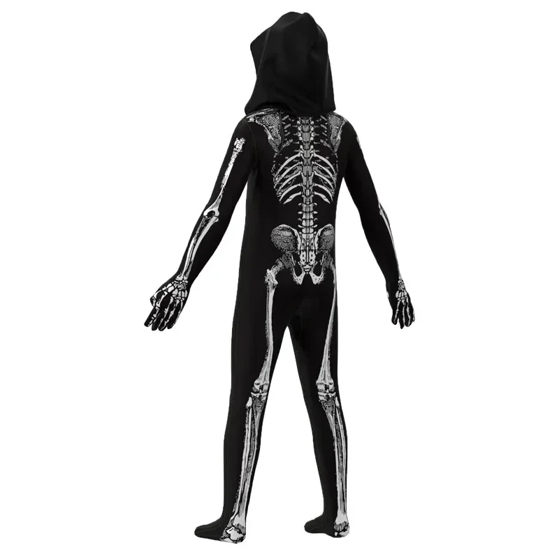 Halloween Kinder Erwachsene Skelett Totenkopf Kostüme Gruseliger Zombie Cosplay Overall