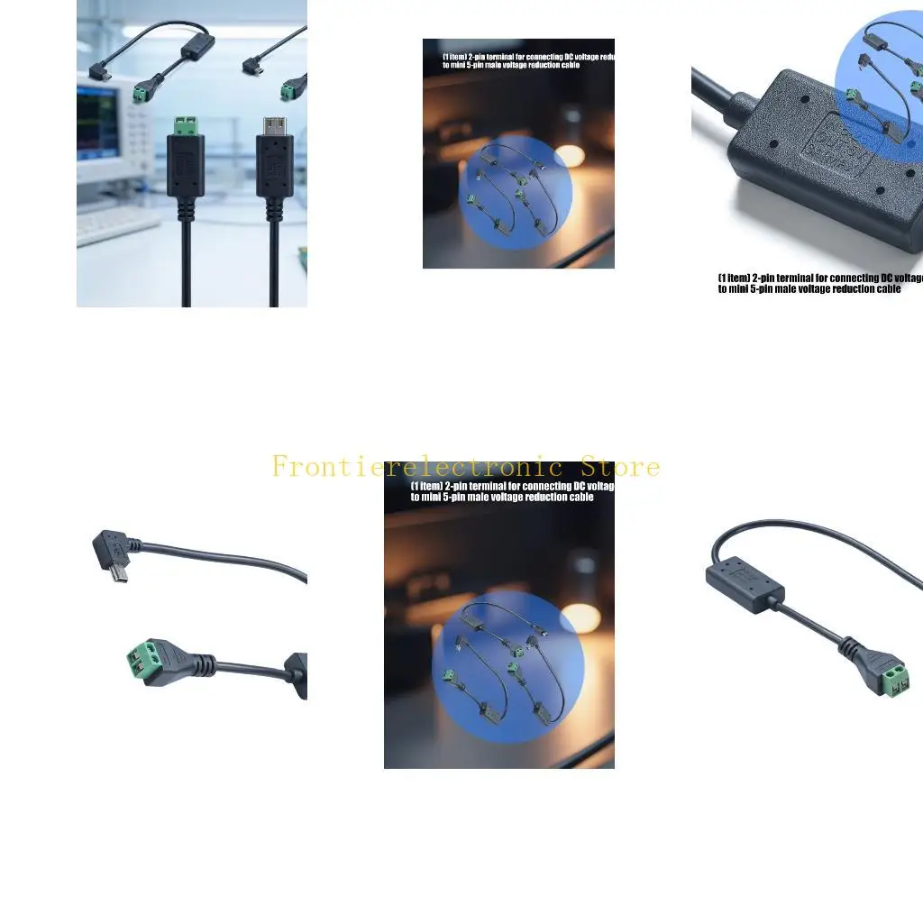 G8DB Durability 30cm 2Pin to Mini 5Pin Power Adapter Cable Voltages Converter Power Cord For Phones Tablets And Cameras