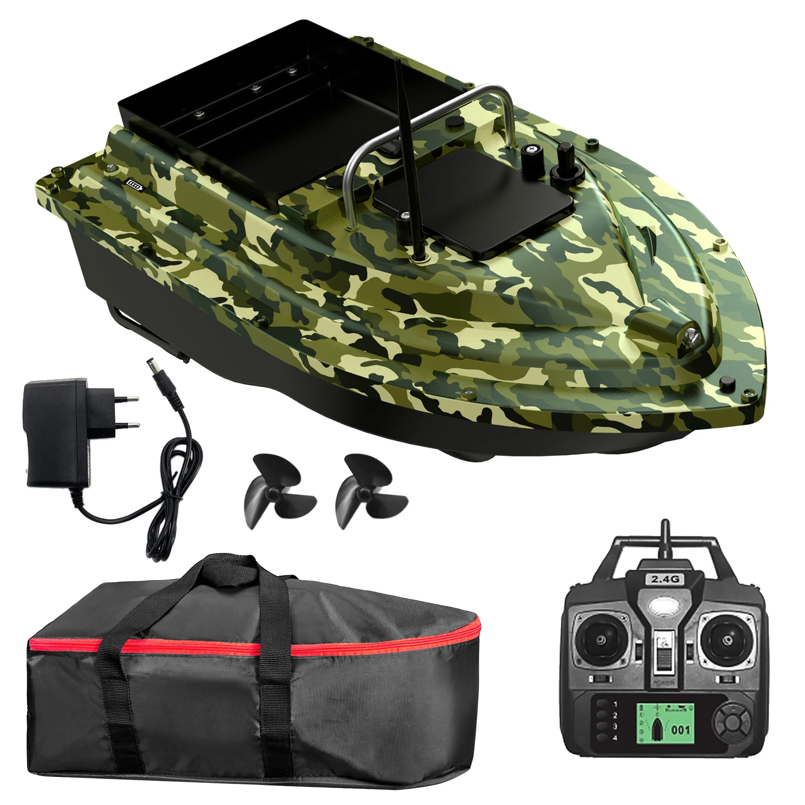 400-500M Remote Range GPS Fishing Automatic Bait Boat with Large Bait Container 16 Positioning Points 4.4lb Loading 12000mAh