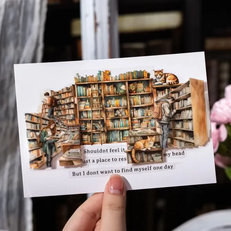 1 Rolle 2M PET-Klebeband Life Corner Scenography Material Handbuch Kreisklebstoffe Runde Aufkleber Bänder Scrapbook 60mm*2m